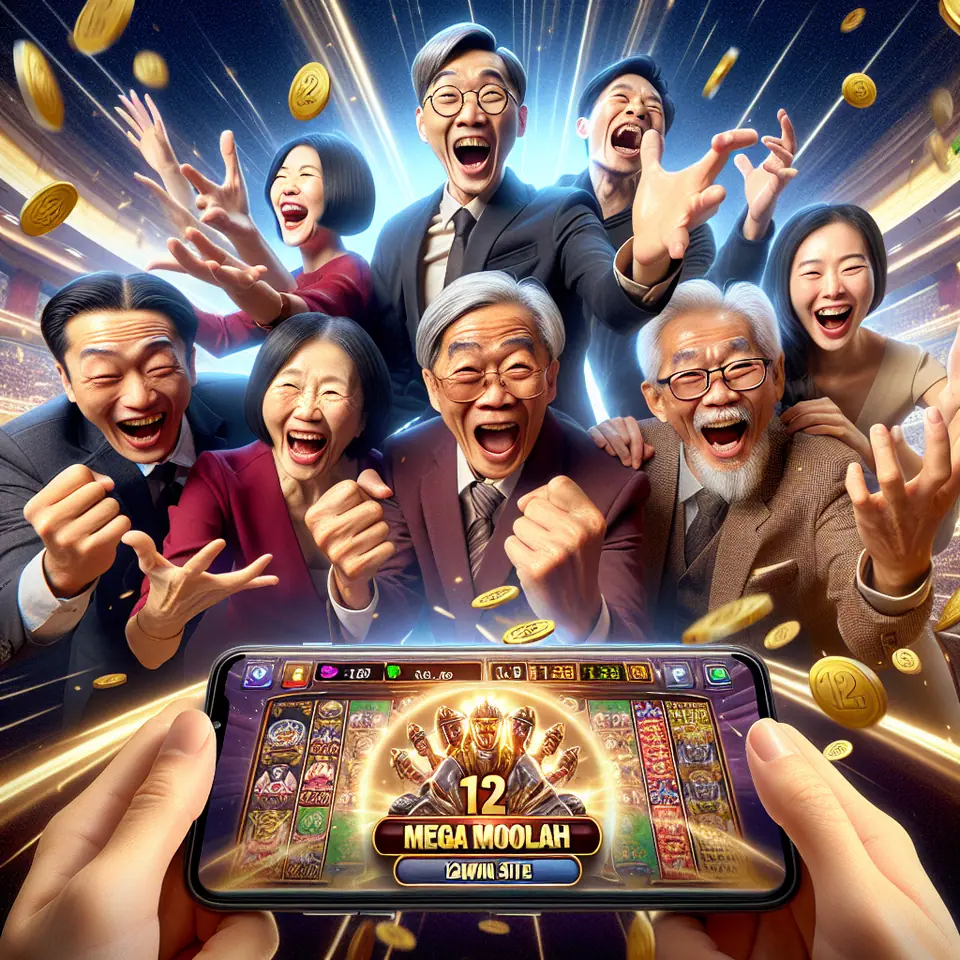 Mega Moolah jackpot meter shown above the slot reels