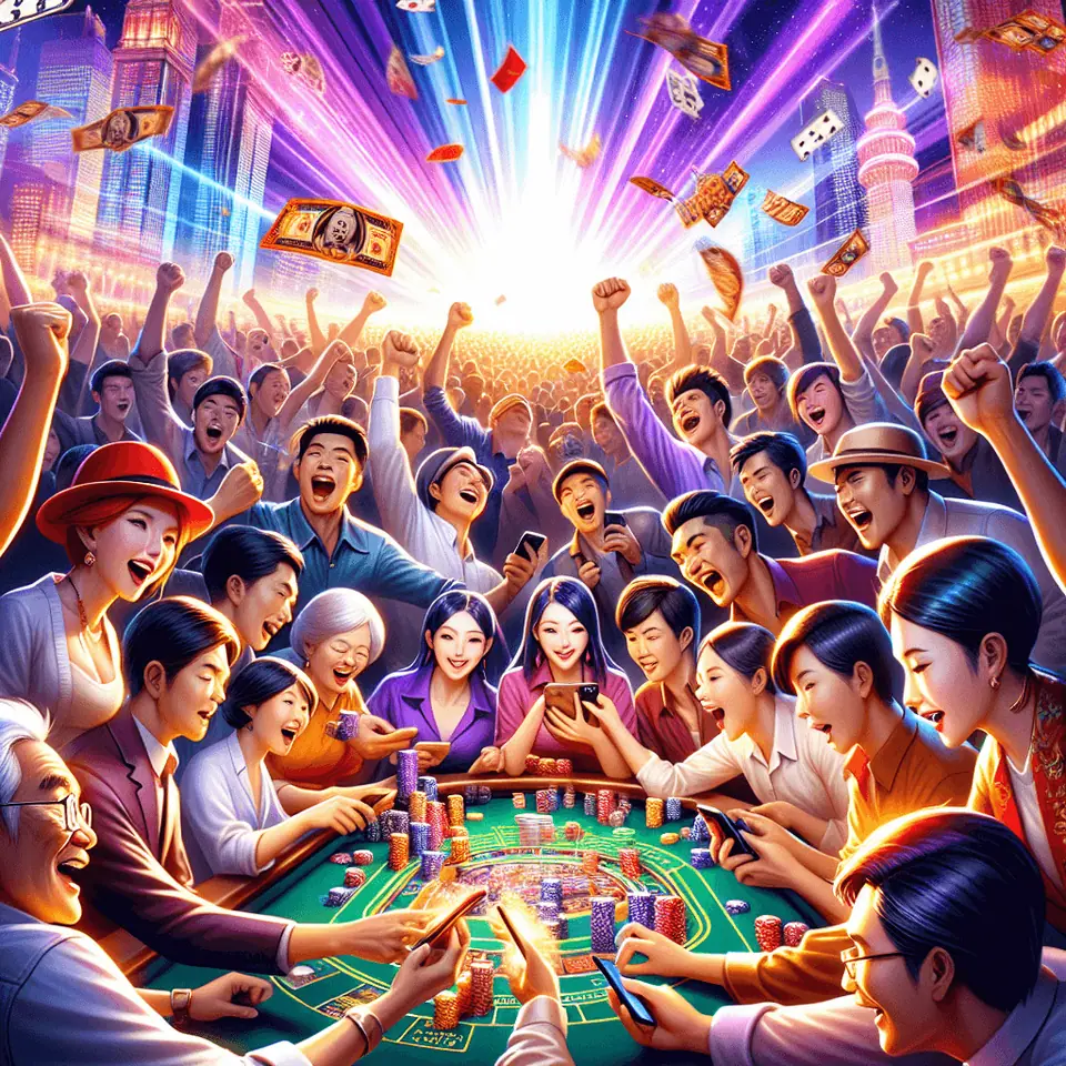 ACE333 slot game screen with reels and bet controls on a phone
