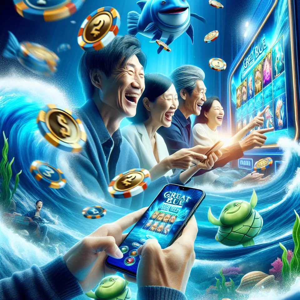 SCR888 app lobby with Great Blue among the mini-games
