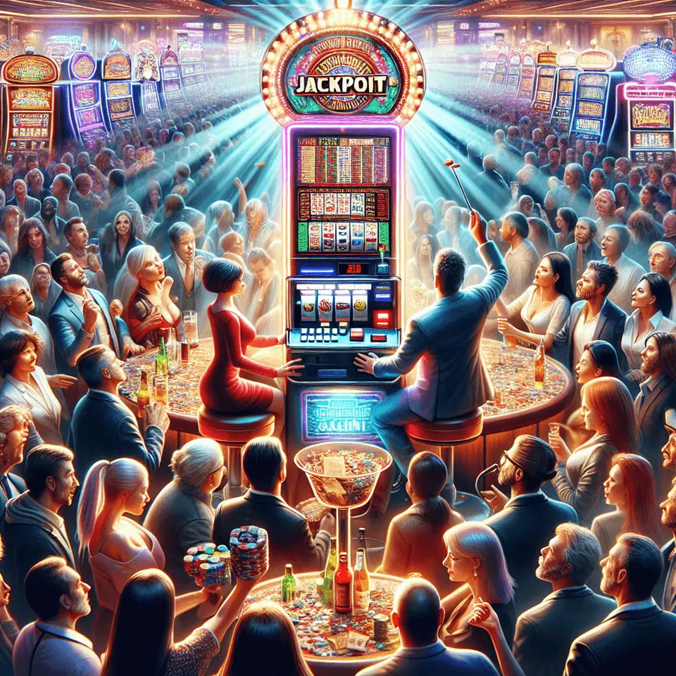 Progressive jackpot slot strategy notes next to a jackpot counter