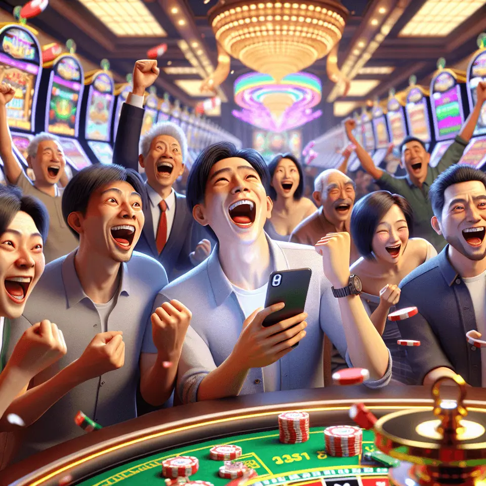 BG-Gaming prize wheel game with a jackpot segment and winning banner