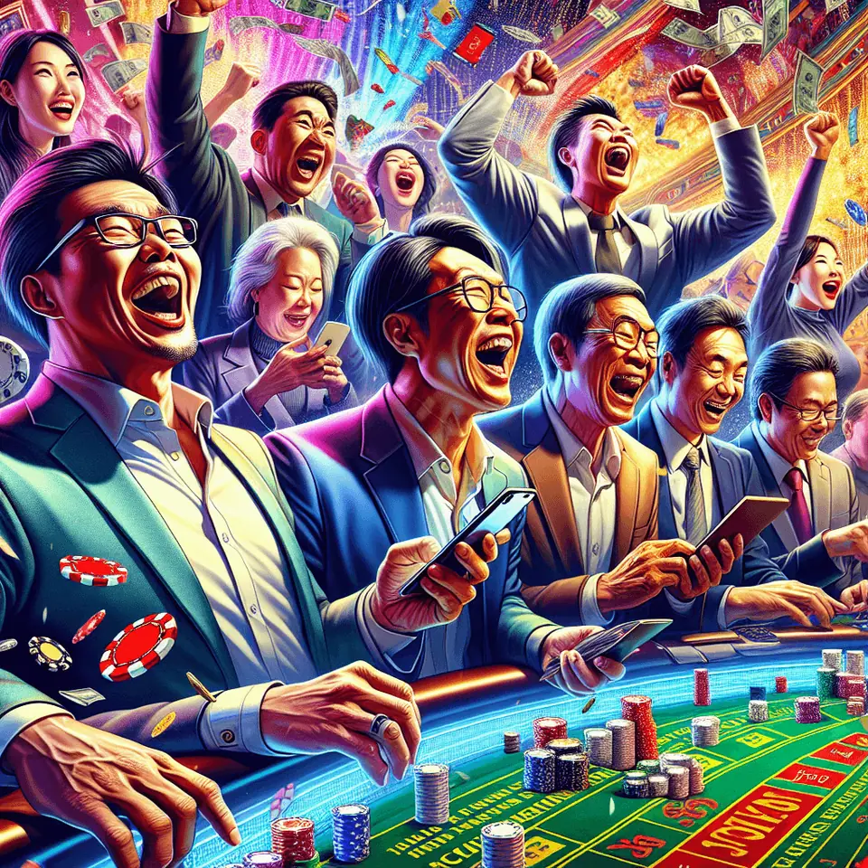 Online Craps table with dice rolling across the Pass Line