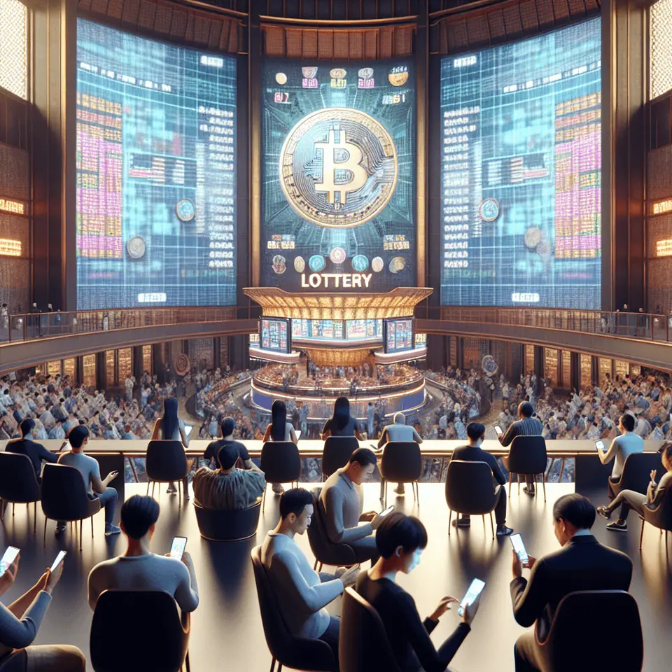 Crypto-powered lottery game interface popular in Asia
