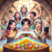 Pharaoh's Tomb slot with Egyptian tomb artwork and golden symbols