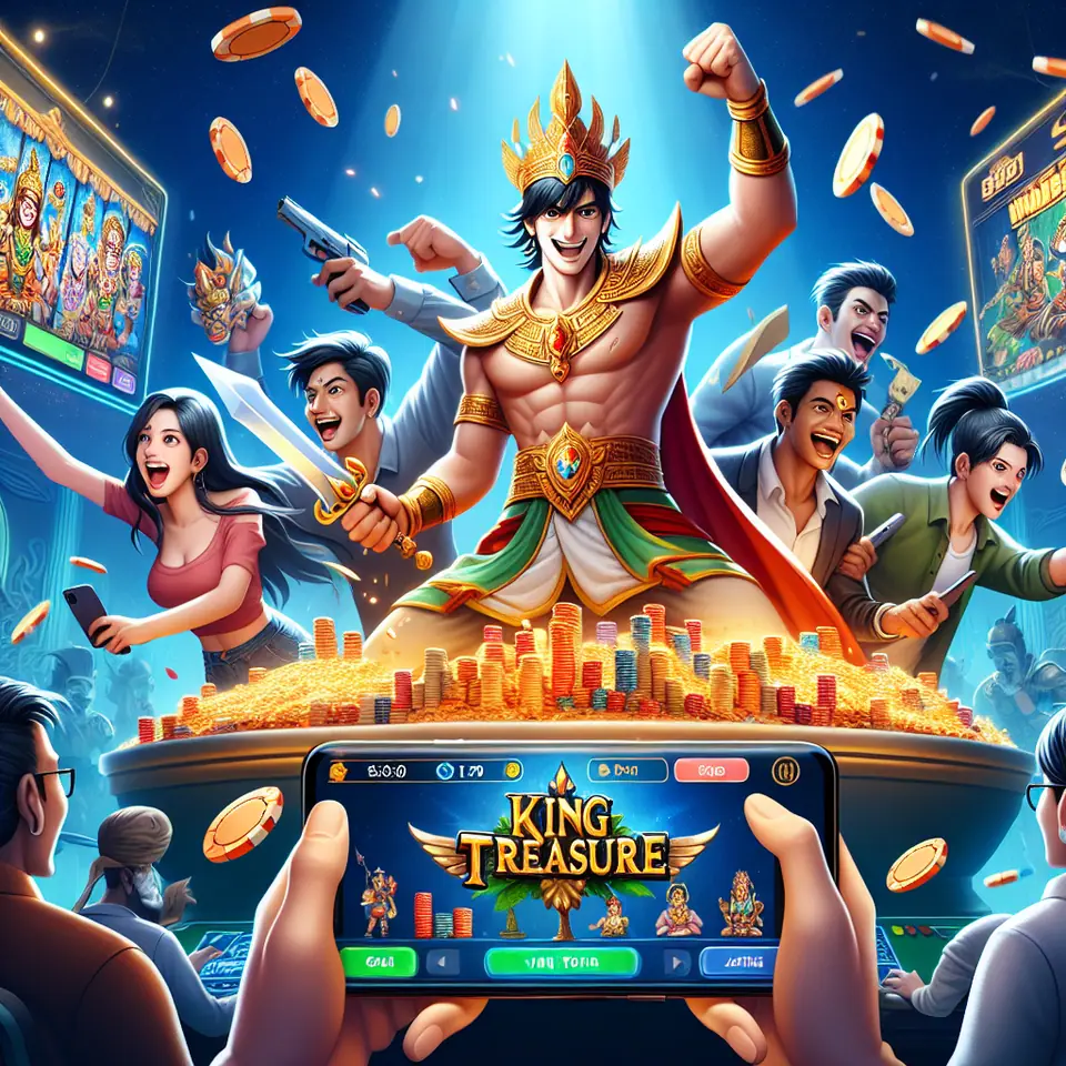 King of Treasure game screen with a large sea creature target