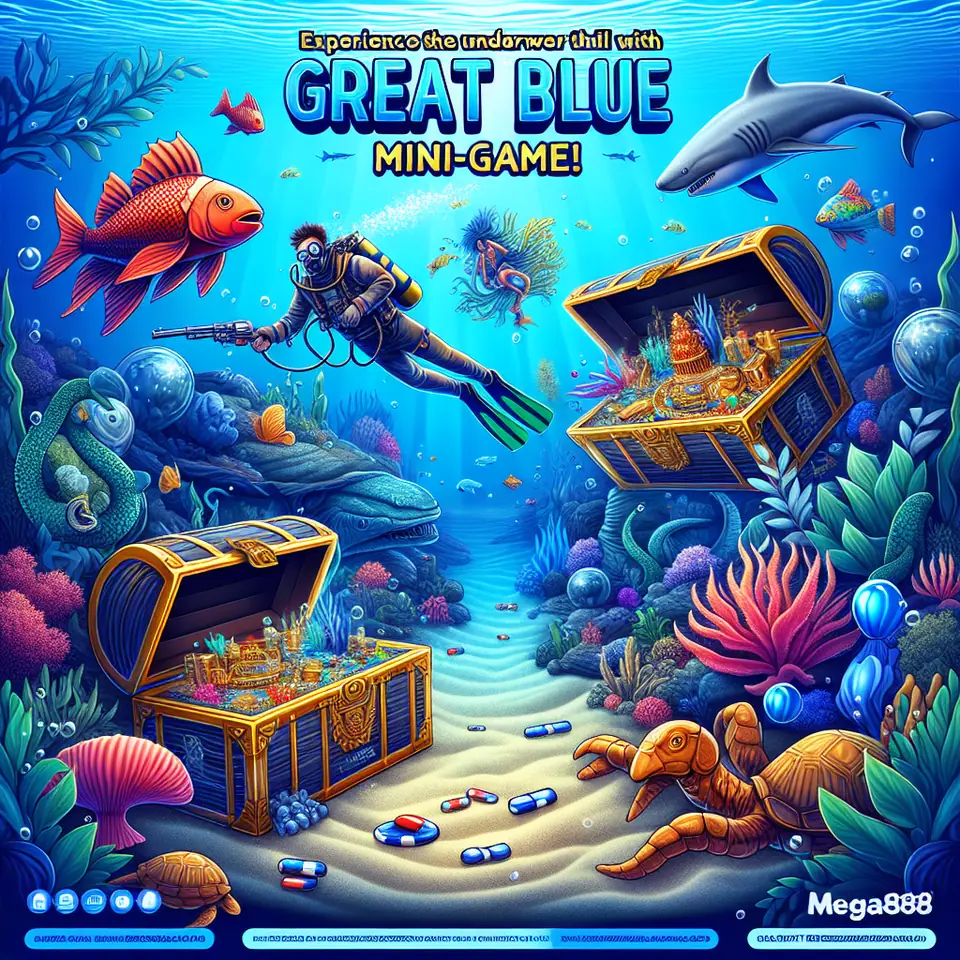 Great Blue paytable screen in the Mega888 app