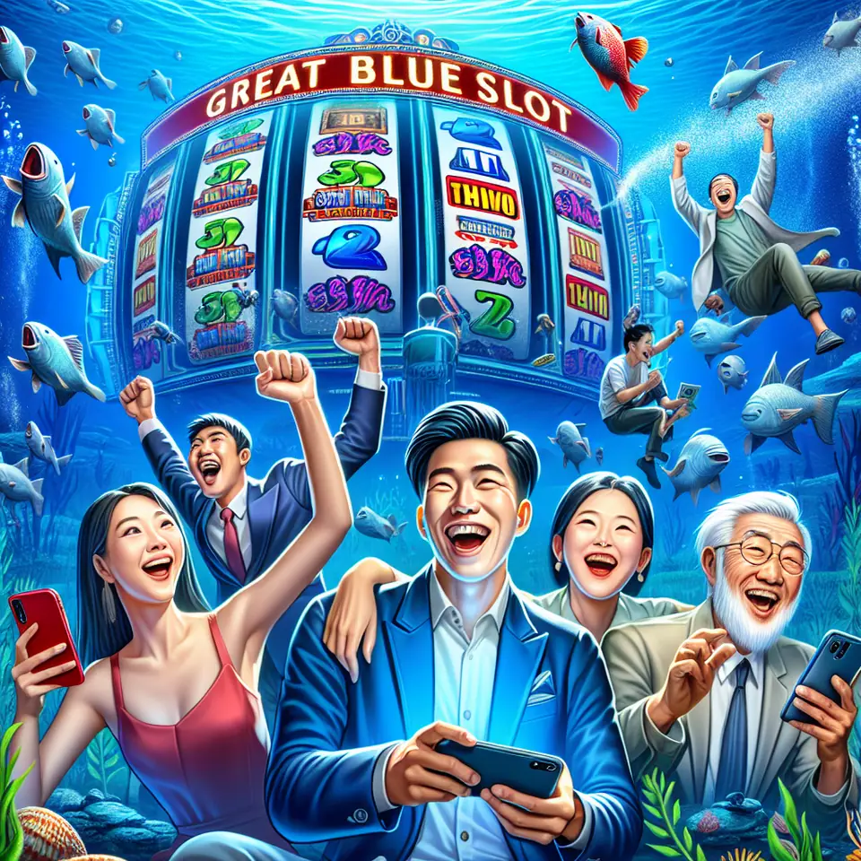 918Kiss app open on a phone showing the Great Blue game icon