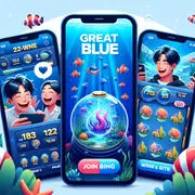 Mega888 mobile casino app showing the Great Blue underwater slot