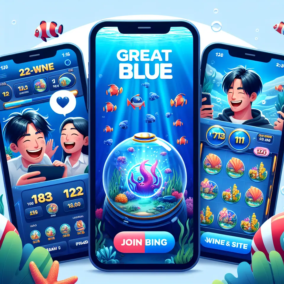 Mega888 game lobby with the Great Blue icon selected