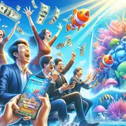 918Kiss Great Blue slot with dolphins, turtles and tropical fish on the reels