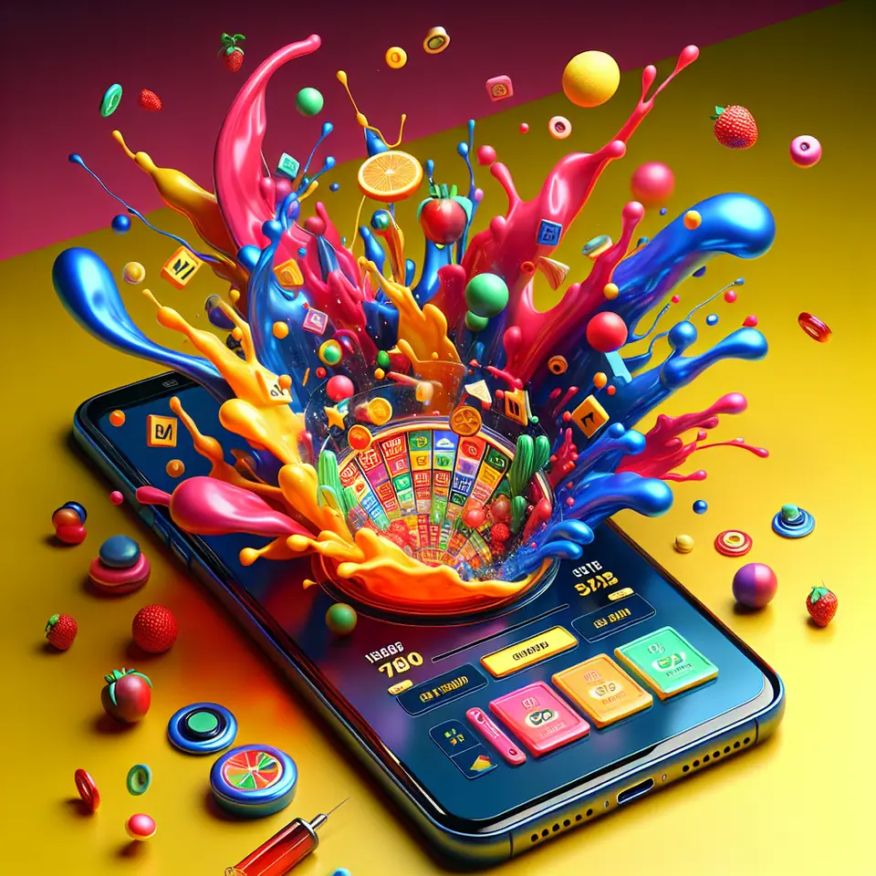 Mega888 app tutorial screen introducing the Fruit Blast mini-game