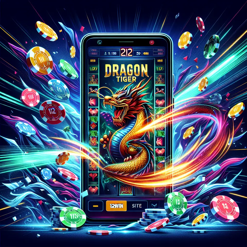 Scr888 app lobby on an Android phone with Dragon Tiger listed