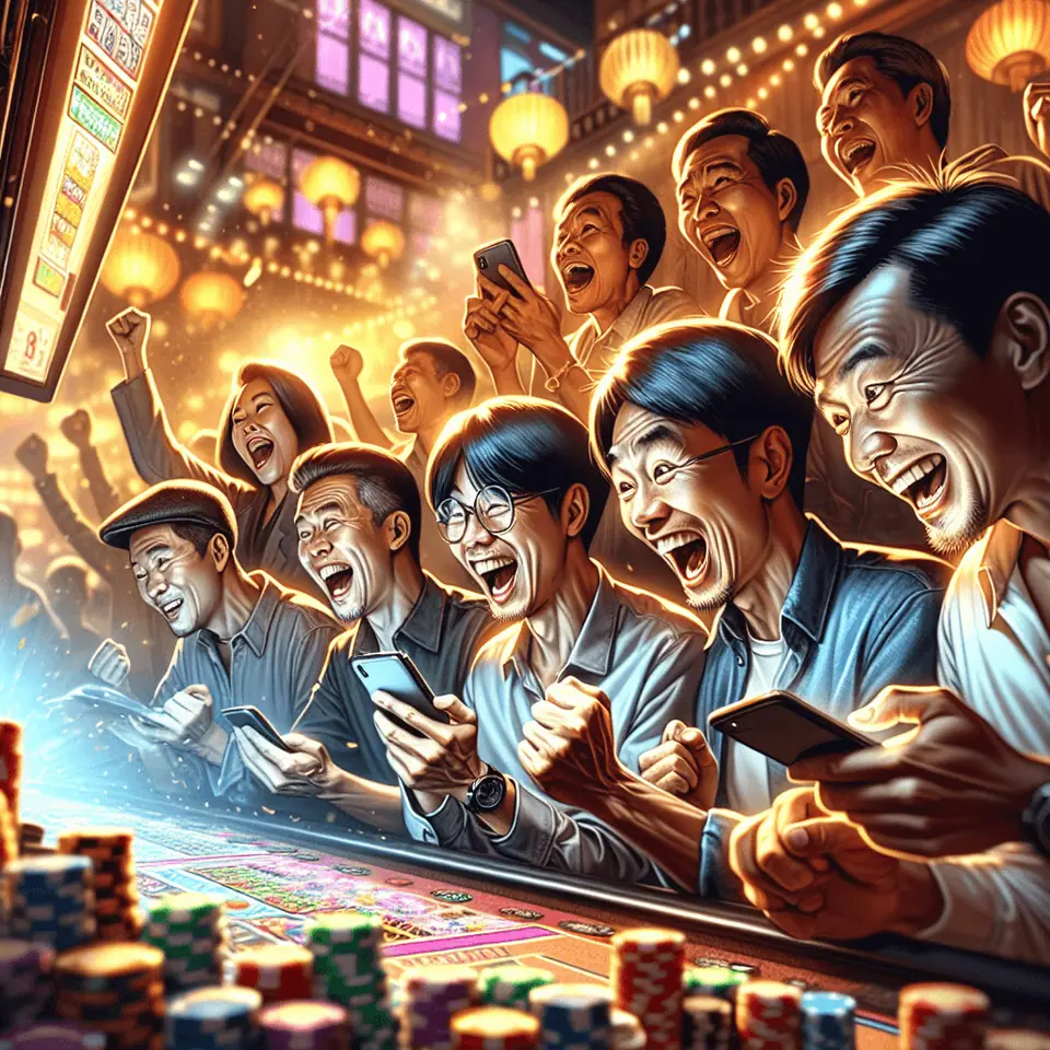 Mobile lottery-style casino game with scratch cards and a daily bonus timer