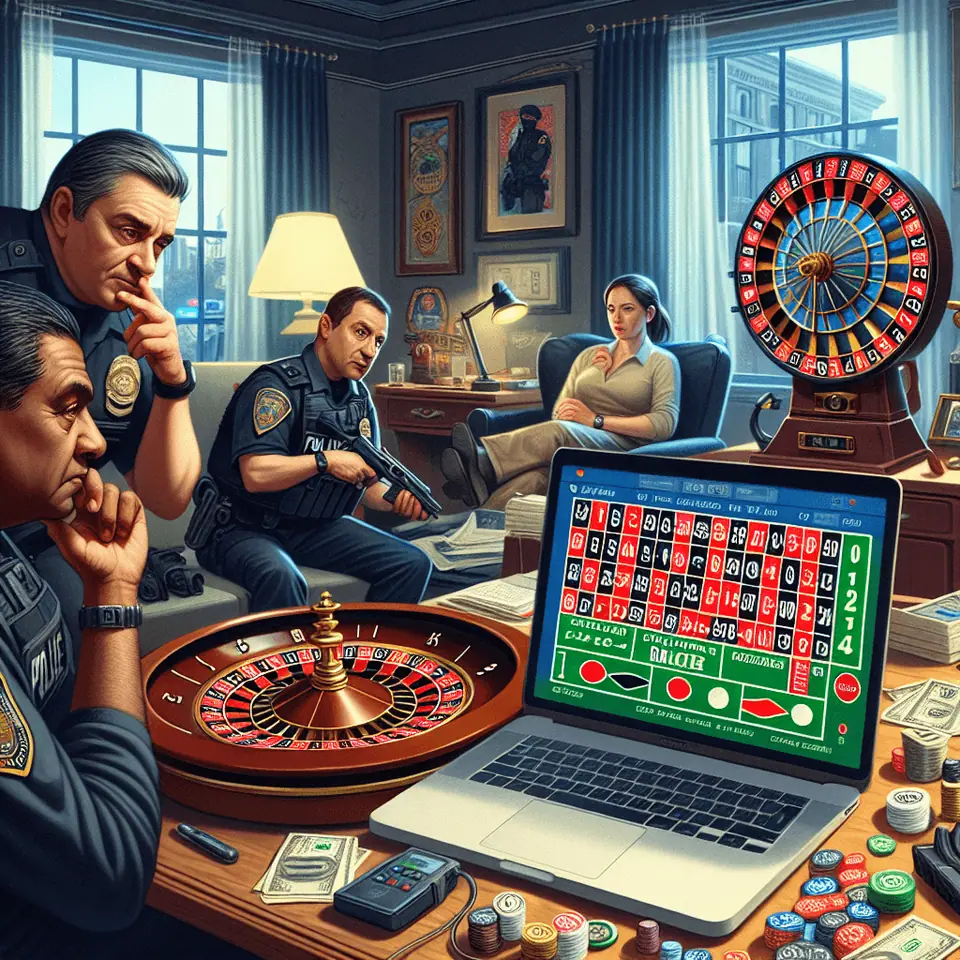 Crime bingo card beside a roulette layout, showing where Scandal Mode's idea came from