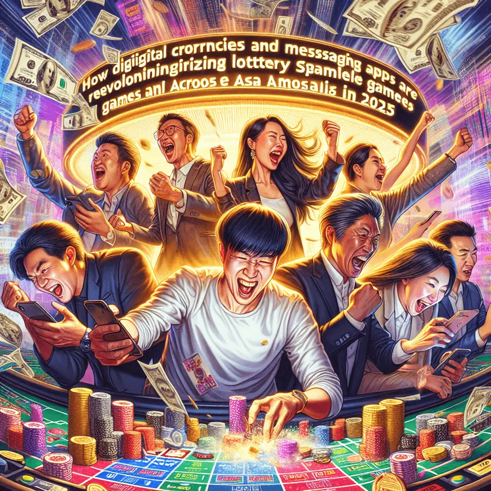 Lottery-style game on a phone with a USDT balance and LINE notifications
