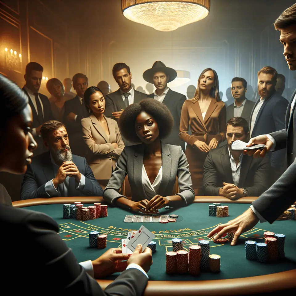 Player doubling down on eleven at an online blackjack table