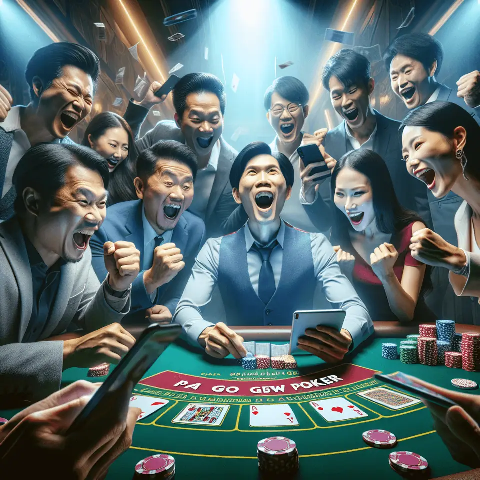 Pai Gow Poker being played on a tablet with dark mode switched on