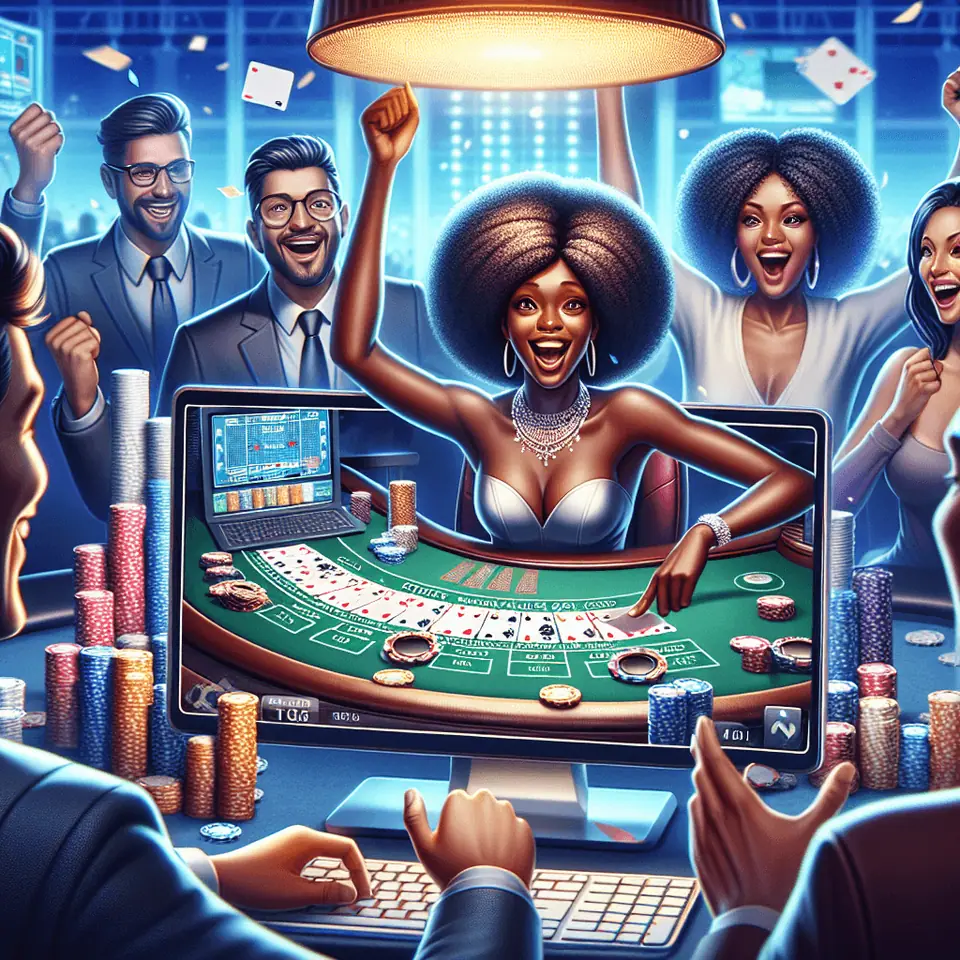 Live baccarat dealer revealing cards on a mobile casino app
