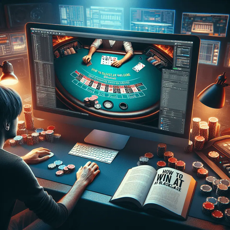 Blackjack hand in progress with hit, stand and double options on screen