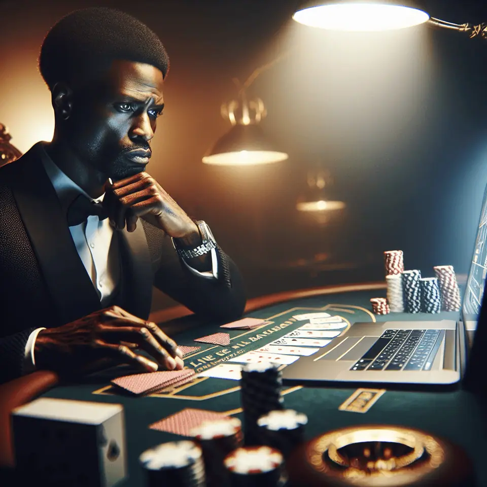 Baccarat bet tracking scoreboard on an online live table