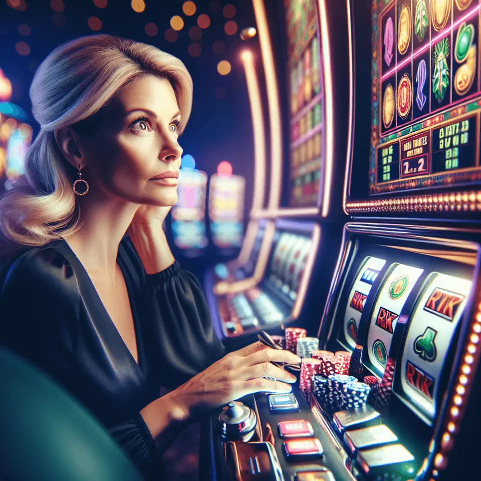Player setting a fixed bet size before spinning a high-RTP slot