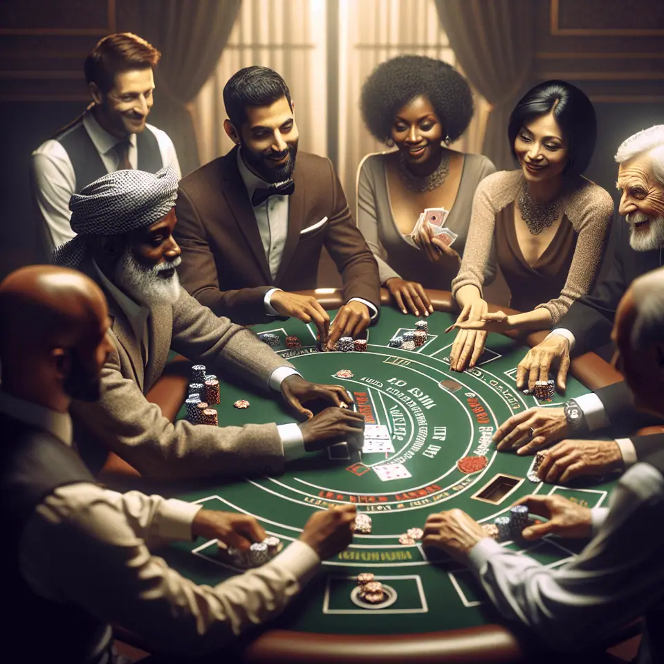 Blackjack hand showing a soft total against the dealer's upcard