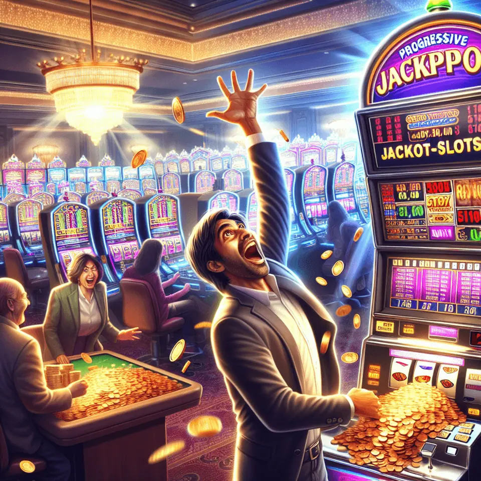 Slot jackpot win screen showing how a progressive prize is triggered