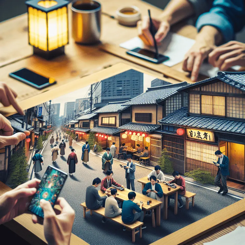 Commuters in Japan playing mobile games on a crowded train