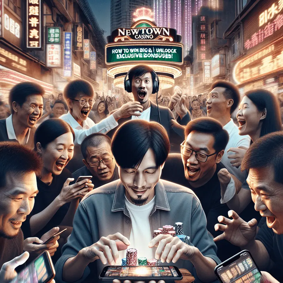 NTC33 Newtown Casino app with slot and live table games on a phone