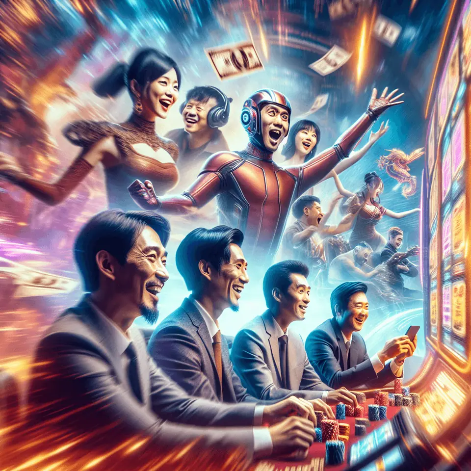 Playtech slot titles displayed in an online casino lobby
