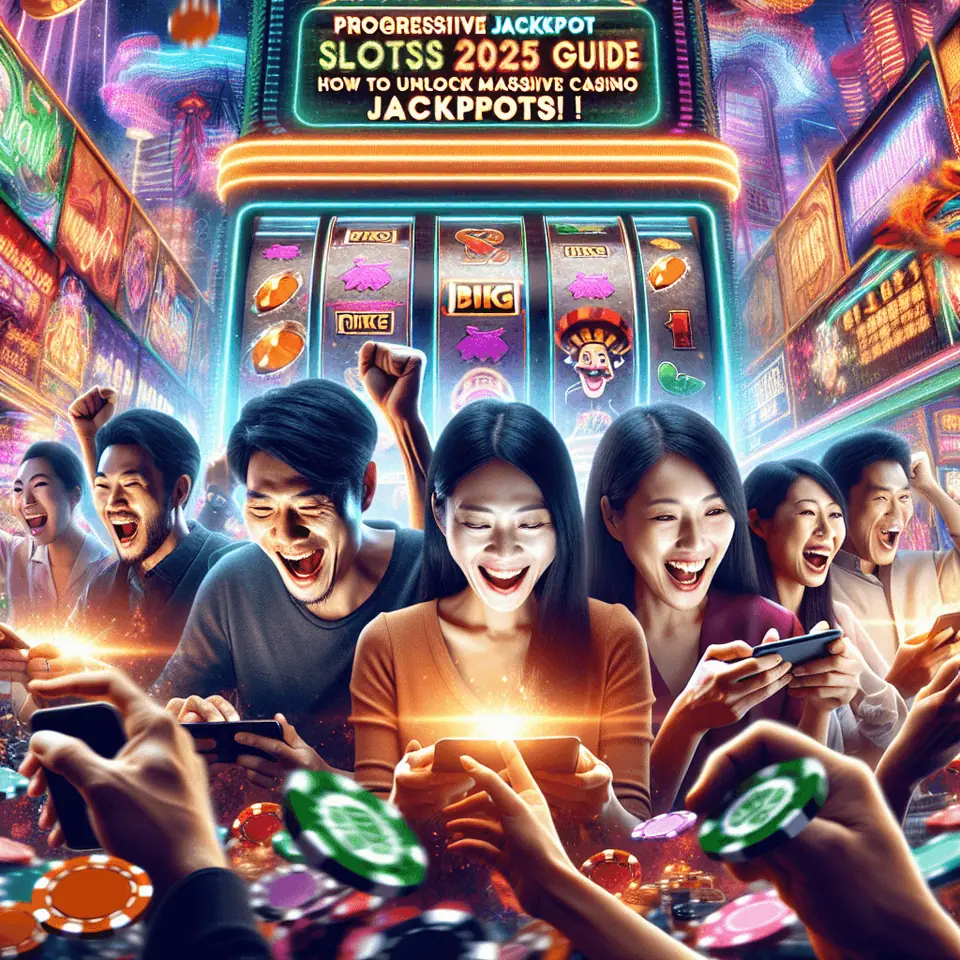 Progressive jackpot slot with a large rising prize counter above the reels