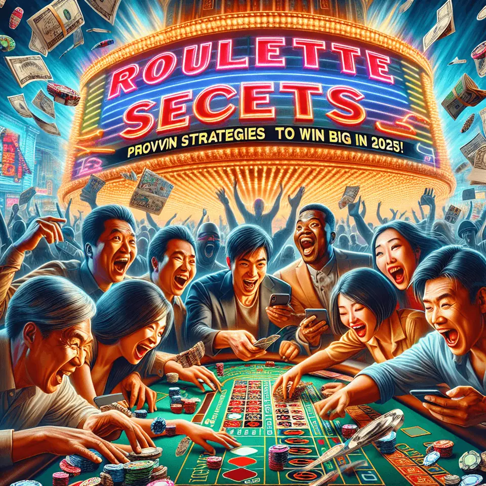 Online roulette wheel with the ball landing beside a betting layout