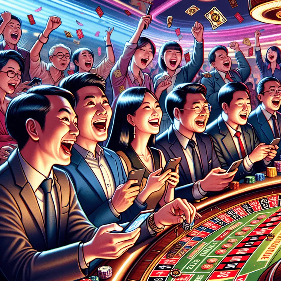 Live online roulette wheel spinning with chips on the betting table