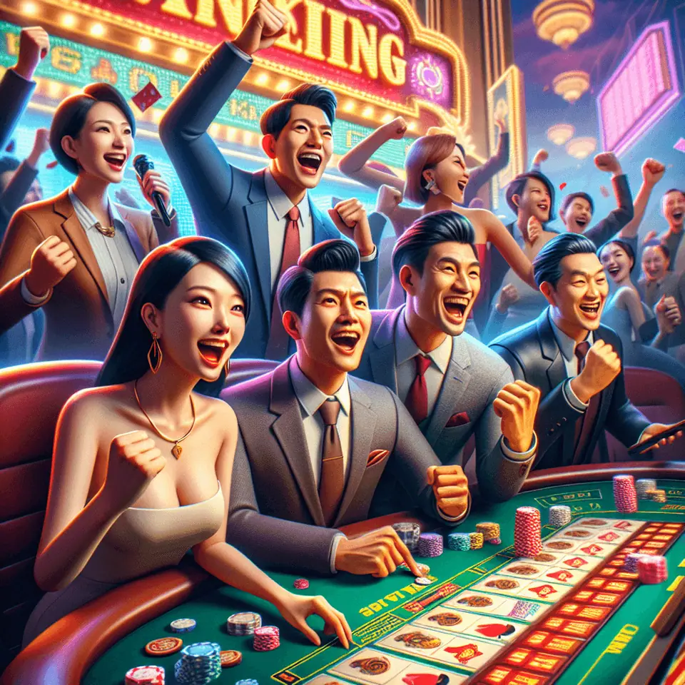 Spanish 21 card table on a mobile casino app with chips and cards