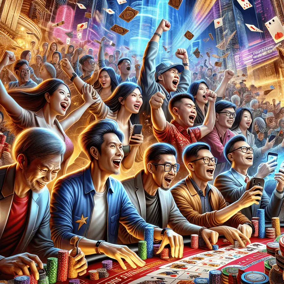 Texas Hold'em poker table on Genting Casino Online with cards and chips