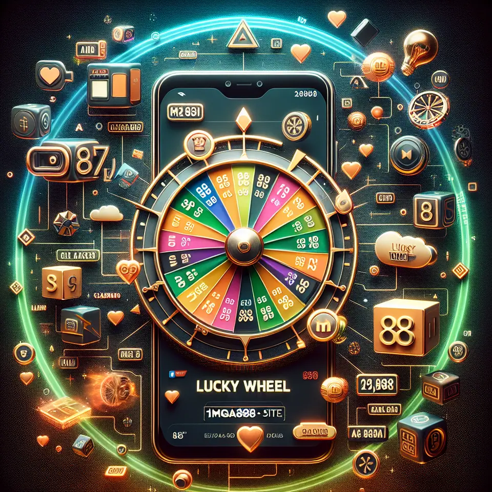 Mega888 app home screen with the Lucky Wheel mini-game tile highlighted