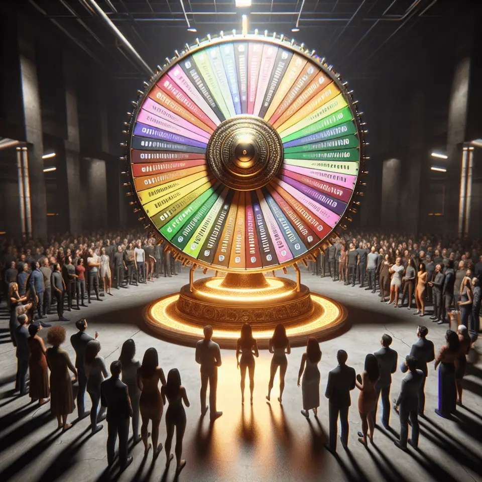 Pocket-Gaming Wheel of Fortune segments showing coins, free spins and item prizes