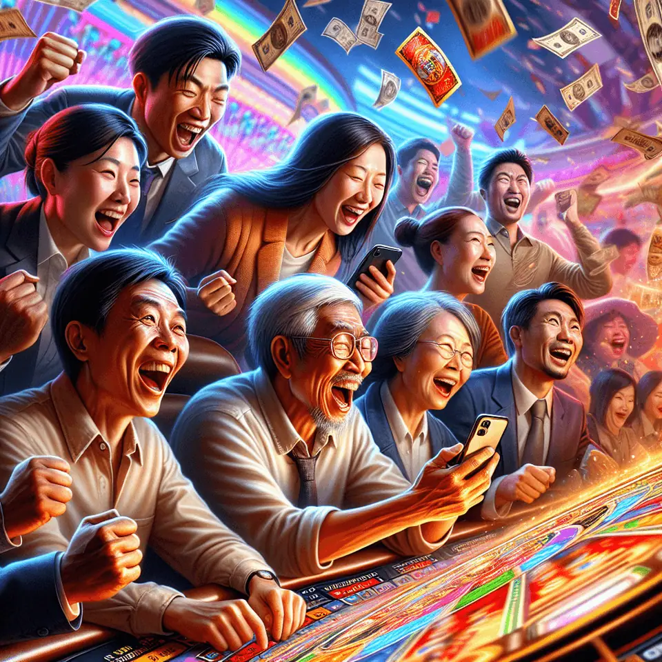 Progressive jackpot slot with a rising prize meter on a tablet